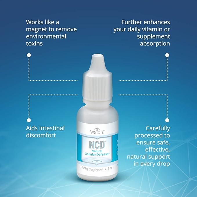 Waiora Natural Cellular Defense (NCD) Liquid Zeolite Drops, Clinoptilolite for Men & Women - Supplement for Immune, Healthy Gut Support, Cleanse, pH Balance (0.5oz Bottle, 3 Ct – 270 serv)…
