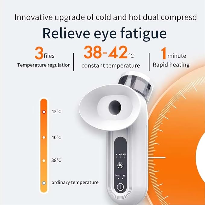Portable Eye Steamer for Dry Eye - VividVerity Eye Steam Therapy Wand for Dry Eyes, Face Steamer and Skin Hydration for Home & Travel, Perfect GIF for Girls (2025 New Model)