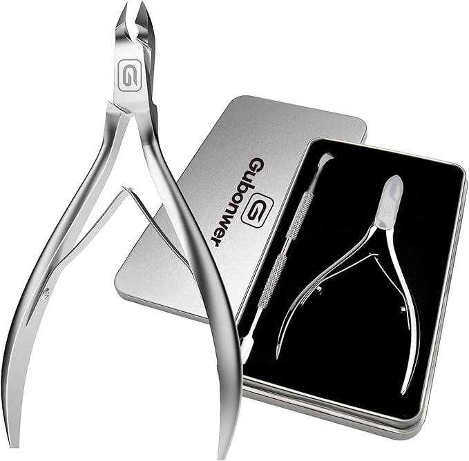 Cuticle Trimmer 3/4 Jaw Extremely Sharp Cuticle Nippers Scissors Stainless Steel Clippers Cutter Remover Pedicure Manicure Nail Tool, cuticle pusher, nail cuticle trimmer professional cuticle cutter