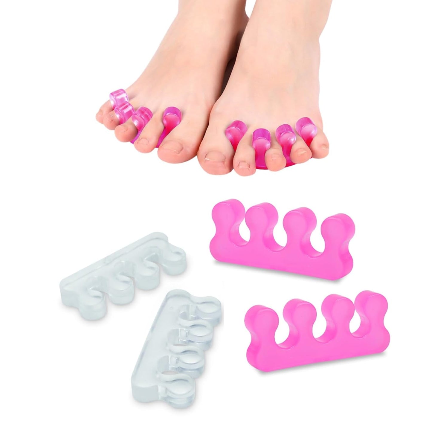 Toe Spacers for Women,Toe Separators for Women,Toe Separators Use for Separation of Toenails or Nails As Well As Relieve Orthopedic Bunion Symptoms.