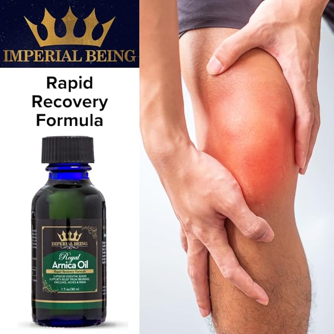 Royal Arnica Oil – Organic Herbal Blend for Muscle Recovery, Bruise Support, Joint Flexibility, Skin Vitality – Longer Lasting Than Arnica Cream or Gel – Infused with Essential Oils (2oz)