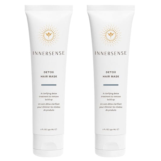 INNERSENSE Organic Beauty - Natural Detox Hair Mask | Detoxing, Nourishing, Hydrating | Cruelty-Free, Clean Haircare (2 Pack - 2 fl oz | 59.1 mL each)