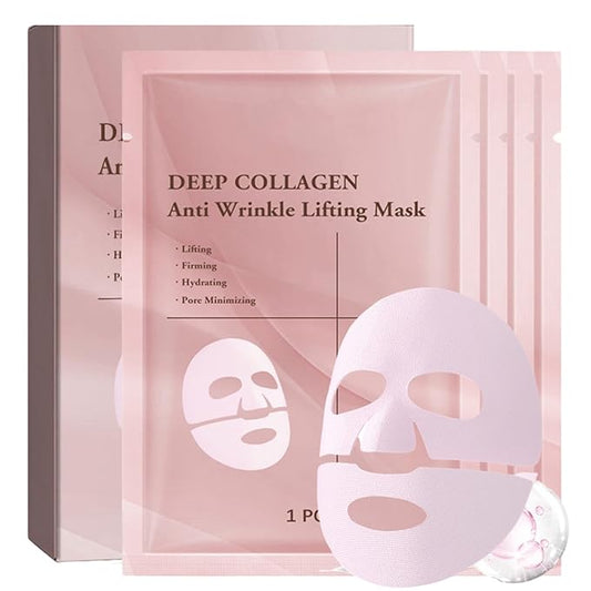 Collagen Overnight Face Mask - Face Mask Skin Care - Hydrating Face Masks for All Skin Types - Facial Masks for Women Skin Care - Deep Collagen Anti Wrinkle Lifting Mask - Spa Gifts for Women (4pcs)