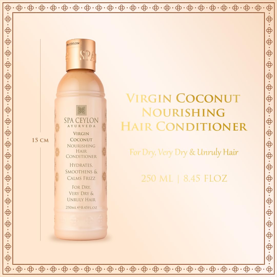 SPA CEYLON Virgin Coconut Nourishing Hair Conditioner | Hydrating & Restoring Conditioner Moisturizes | Moisturizing Conditioner Ultimate Moisture for Dry Hair Moisturizing