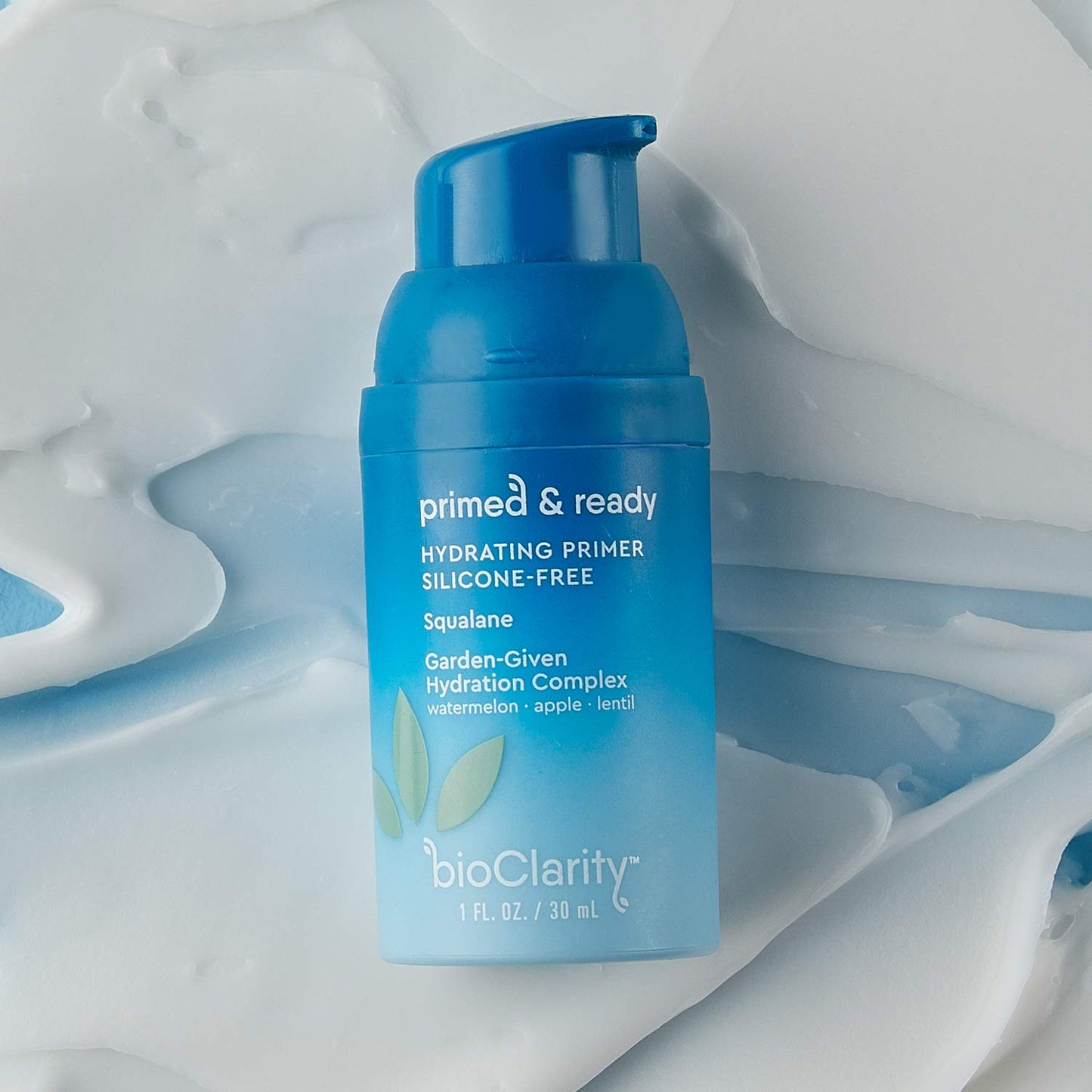 BioClarity Silicone-Free Moisturizing Primer, 100% Vegan, Non-Toxic, Doubles as Everyday Moisturizer, With Squalane, Vitamin E, Lentil & Watermelon, Lightweight Hydrating Formula, 1 fl. oz.