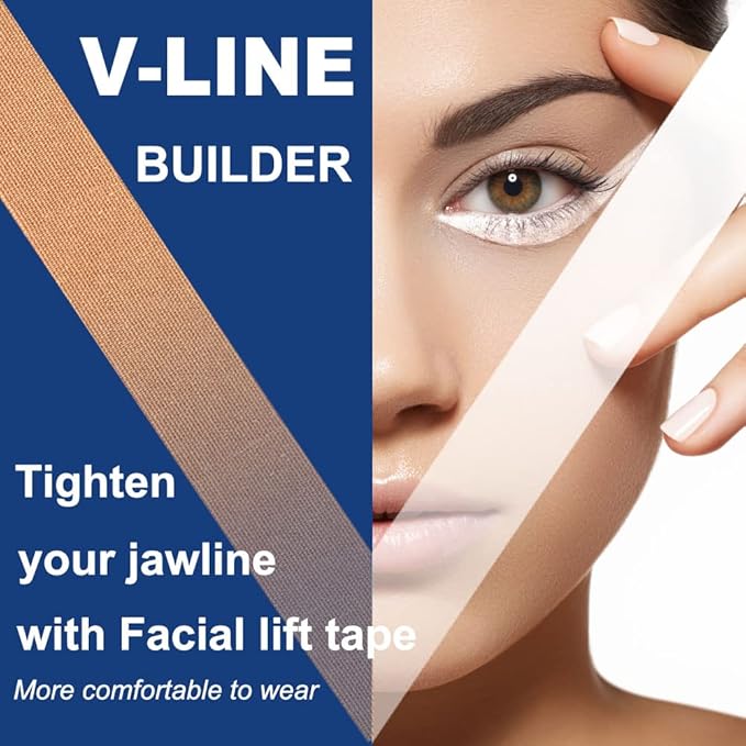 Akissos Face Tape Forehead Wrinkle Patches - Anti Lip Wrinkle Straw - Nose Lift - Facial Tape for Wrinkles - Eyes Neck Lips Wrinkle Reducer - Face Lift - Skin Lifting Tape - Face Shaper - 2.5cm*5m