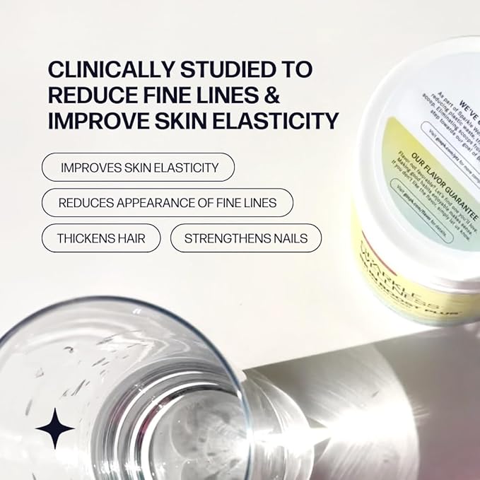 Sparkle Wellness Skin Boost Plus (No Flavor) [30-Serves] | Collagen Powder Supplement with VERISOL Bioactive Hydrolyzed Collagen Peptides, Vitamin C & Hyaluronic Acid to Improve Skin Elasticity