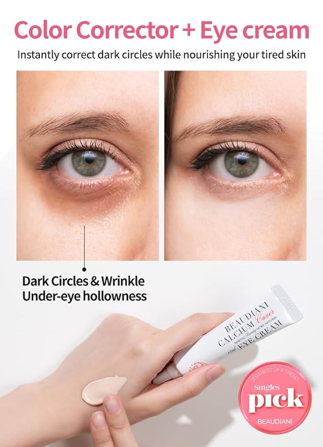 Korean Under Eye Cream – Hydrating Formula for Puffiness, Dark Circles & Fine Lines – Lightweight Eye Treatment for Men & Women, 15ml