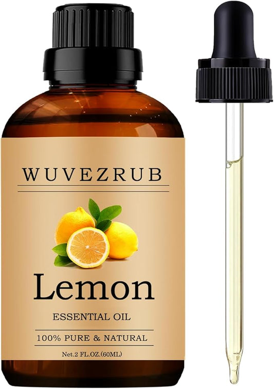 Lemon Essential Oils 60ML, Pure Lemon Essential Oil for Aromatherapy Diffuser - 2 Fl Oz