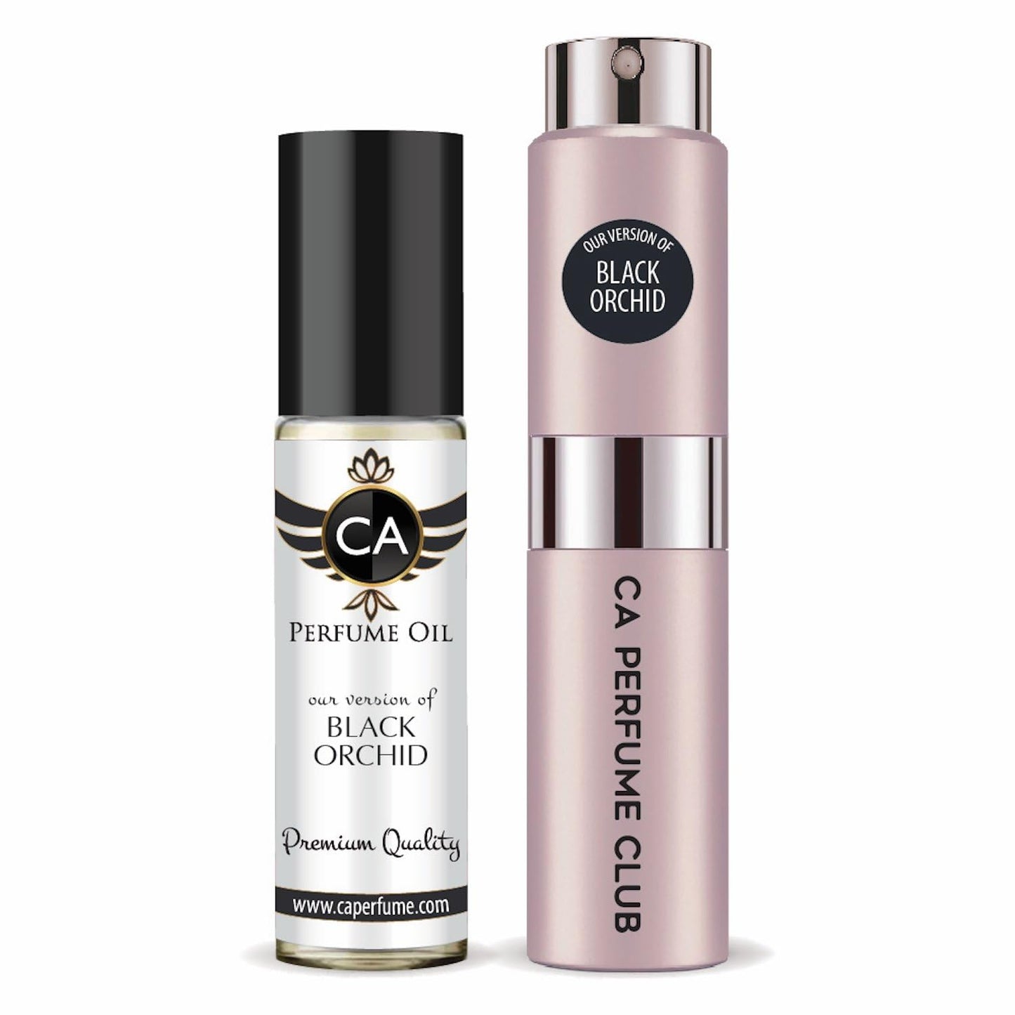 CA Perfume Duo Impression of Black Orchid For Women Perfume Layering Set Long Lasting Travel Size EDP + Body Oil Roll-On Bottle 0.27 Fl Oz+0.33 Fl Oz