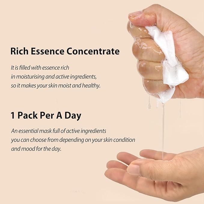 SHIONLE 12 Combo Pack B Essential Facial Mask Sheet, 6 Types Korean Essence Skincare Home Spa Self Care Treatment Mask, Hydrating Soothing For All Skin