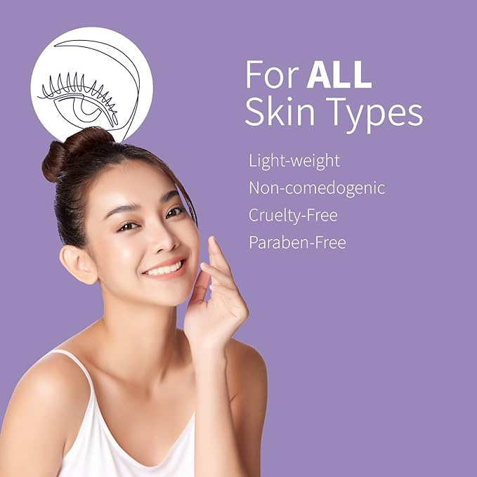 Ebanel Peptides Eye Serum, Dark Circles Treatment for Women and Men, Under Eye Bags Puffiness Remover, Lifting and Firming Serum with Wine and Lavender Extracts