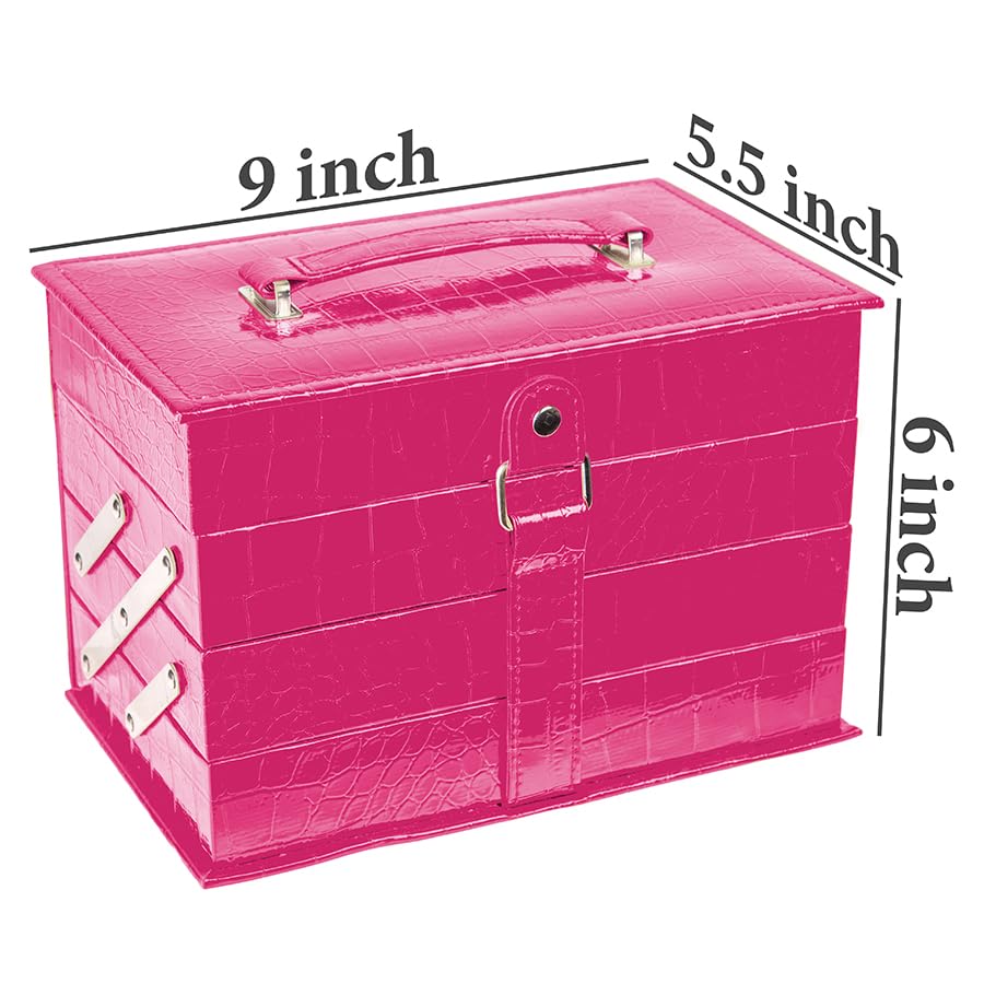 SHANY All In One Makeup Set, Eyeshadow, Blushes, Face Powder, Lipstick, Eye liners, Make up Pencils and Cosmetics Mirror - Makeup Kit With Reusable Storage Beauty Box - Pink