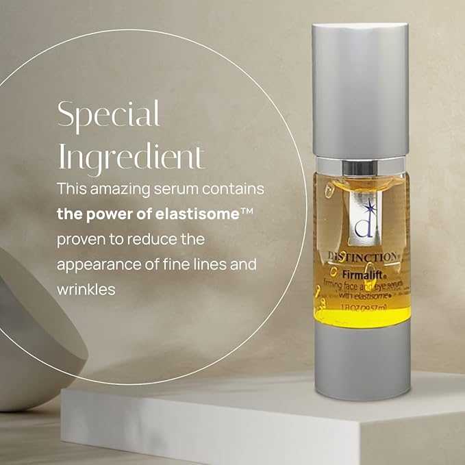 Distinction Firmalift Firming Face & Eye Serum – Anti Aging Serum Lotion Cream and Moisturizer | Helps Reduce the Appearance of Fine Lines and Wrinkles, Soothes (1 Fl Oz)