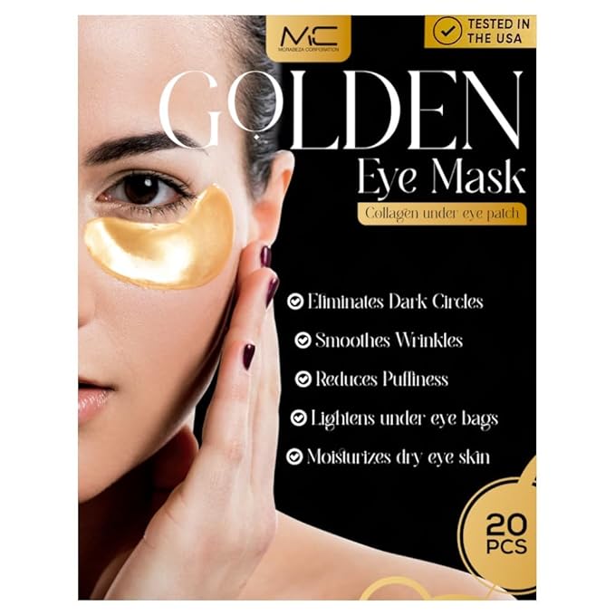 MC UNDER EYE PATCH(20PCS),MC GOLDEN EYE MASK,UNDER EYE CARE,FACIAL CARE,UNDER EYE COLLAGEN PATCH,COLLAGEN GEL PADS FOR MEN AND WOMEN., 1 Count (Pack of 20)