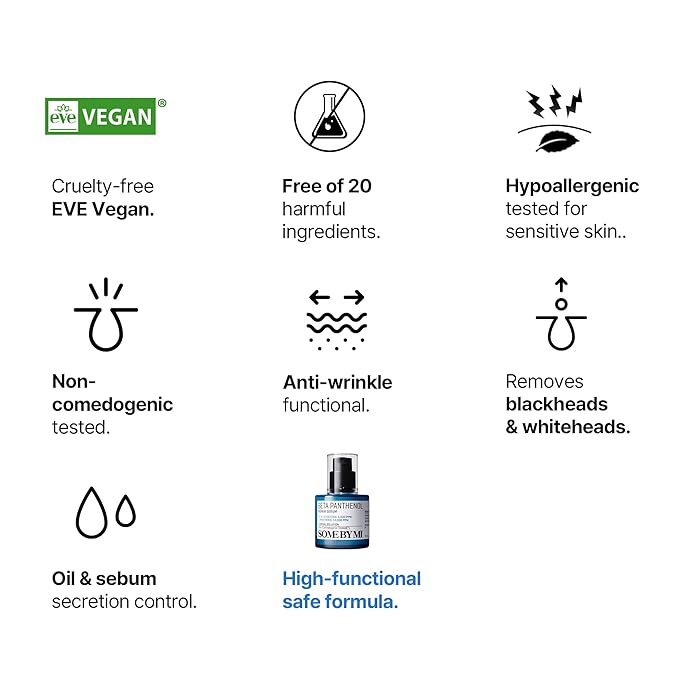 SOME BY MI Beta-Panthenol Repair Serum – 1.01oz, 30ml – Korean Hydrating Hyaluronic Acid Serum for Face – Daily Barrier Repair & Soothing Formula with Beta-Sitosterol & Panthenol – Korean Skin Care