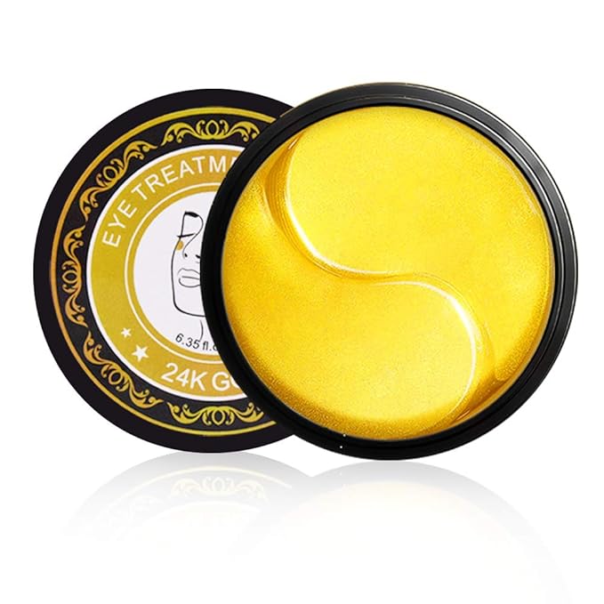 Golden Under Eye Patches (30 Pairs Eye Gels) - Golden Eye Mask with Amino Acid & Collagen - Rejuvenating Treatment for Dark Circles, Puffy Eyes, Refreshing, Revitalizing, Travel, Wrinkles