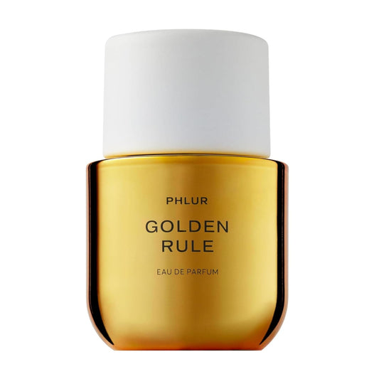 PHLUR Golden Rule Eau de Parfum - Full Size Perfume Fragrance - Fruity Floral Perfume with Mandarin, Pink Pepper, Pear, Jasmine, Coconut Milk, Sandalwood & Vanilla Cream (50mL)