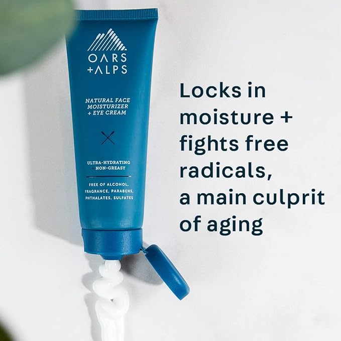 Oars + Alps Hydration Boost Bundle, Includes Face Moisturizer and Eye Cream, Hand Repair Cream, and Body Lotion for Hydrating Skin