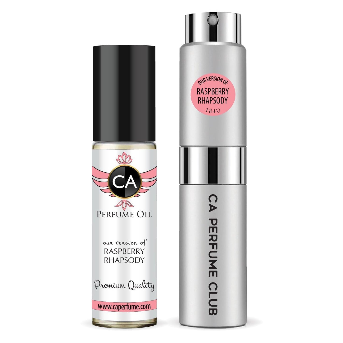 CA Perfume Duo Impression of Raspberry Rhapsody For Women And Men Perfume Layering Set Long Lasting Travel Size EDP + Body Oil Roll-On Bottle 0.27 Fl Oz+0.33 Fl Oz