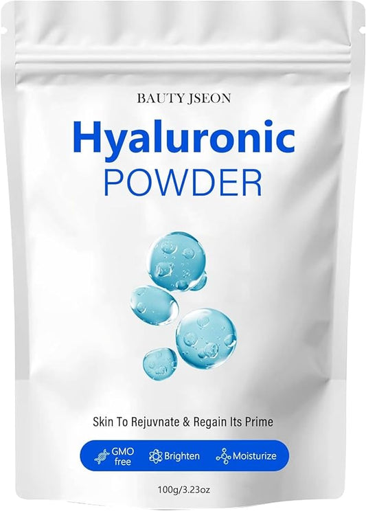 BAUTY JSEON Hyaluronic Acid Powder,Hyaluronic Acid Powder for Skin Care, Water Soluble,Anti-Aging Skincare,Moisturizing Facial for Men and Women