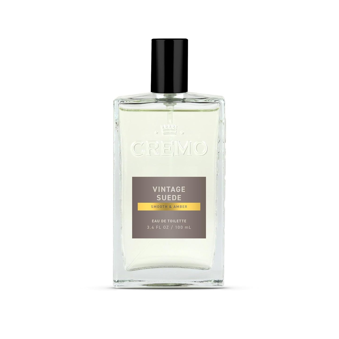 Cremo Cologne For Men - Vintage Suede Mens Cologne Spray, A Combination of White Moss, Rich Amber, and Smooth Suede, Multi-Layered Signature Men's Fragrances, 3.4 Fl Oz