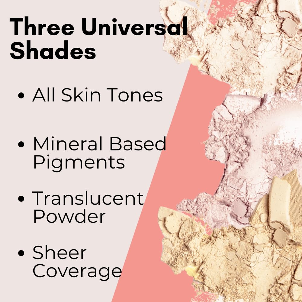 BaeBlu Organic Setting Powder | Non-Toxic, Vegan, Cruelty-Free, Talc-Free, Lightweight + Long Lasting for All Skin Types, Invisible Light