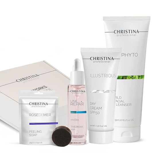 '-CHRISTINA- Christmas Gift Box #6 | Cleanser Serum Peeling Soap Day Cream SPF50
