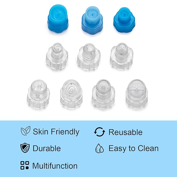 Facial Care Face Cleaning Tool Skin Beauty Set Hydro Dermabrasion Water Peeling 8pcs Elitzia ETAF133T (White)