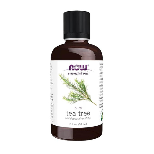 NOW Foods Essential Oils, Tea Tree Oil, Cleansing Aromatherapy Scent, Steam Distilled, 100% Pure, Vegan, Child Resistant Cap, 2-Ounce