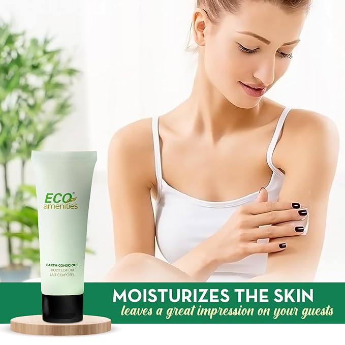 ECO AMENITIES Transparent Tube Flip Cap Individually Wrapped 30ml Body Lotion, 72 Tubes per Case by ECO Amenities