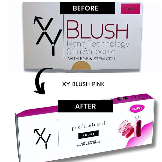 XY PROFESSIONAL BB Glow BLUSH Pigment Foundation Ampoule Primer Smile Facial Skin serum Starter Kit- BB Blush Treatment KOREA Microneedling Academy supplies PINK color