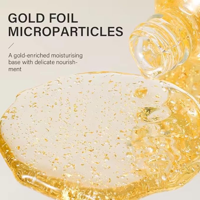 24K Gold Serum for Face, Anti aging, Skin Brightening, Anti-wrinkle serum with Vitamin E, Retinol, Hyaluronic Acid, Vitamin C & Castor oil, Skin Care Glow Serum 100mL