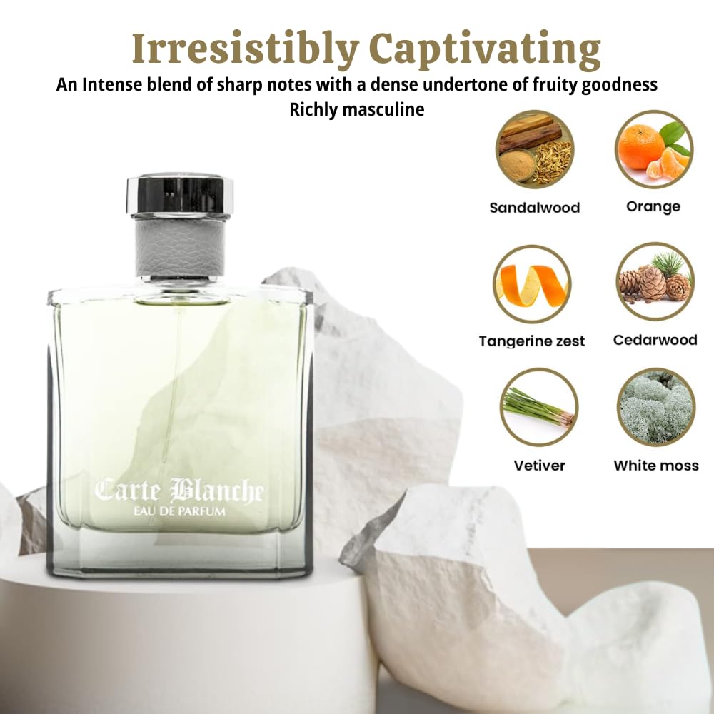 Perfume for Men – INSPIRED by A WORLD RENOWNED MEN’S PERFUME – Tangerine, Orange, Cassia, Sandalwood – Fresh, Aquatic, Confident, Long-Lasting Eau De Parfum 100ml (Sandalwood)