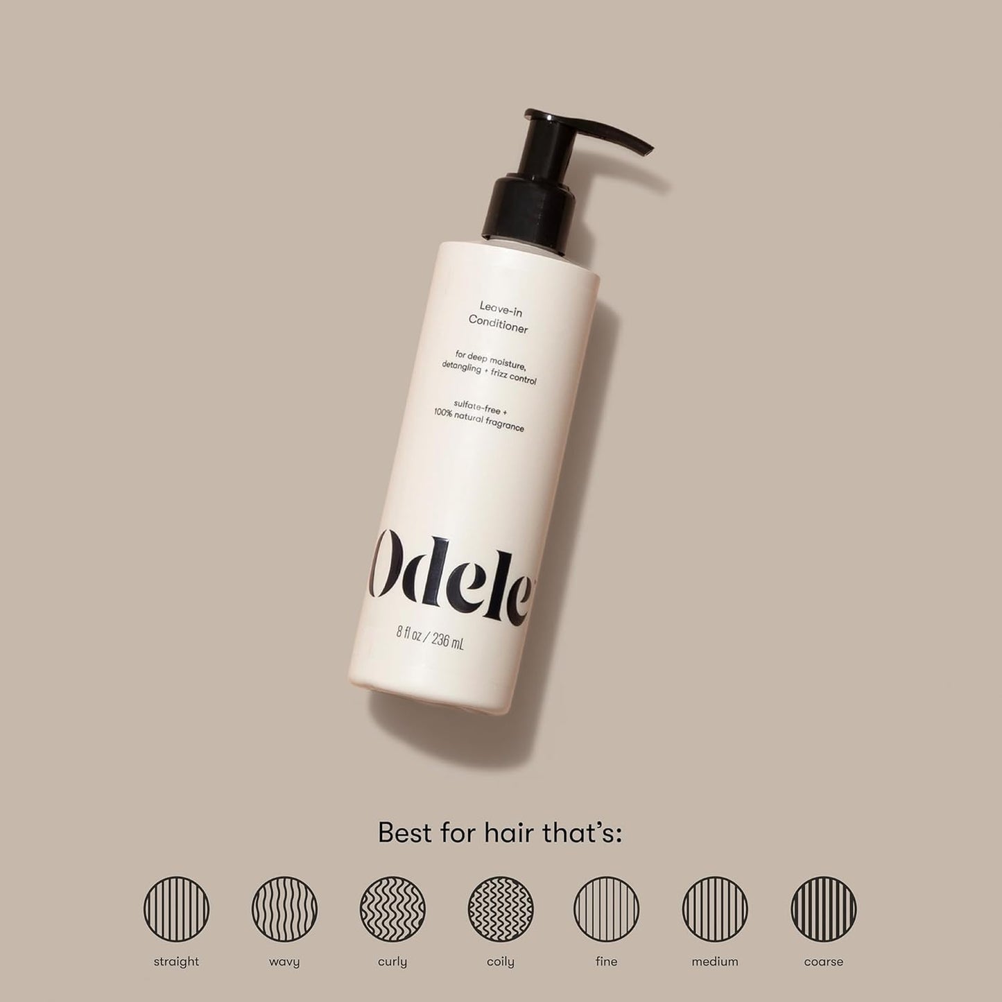 Odele Vegan Leave-In Conditioner, for Deep Moisture, Detangling, Frizz Control, Weightless Shine, and All Hair Types + Textures, 8 fl oz (2-Pack)