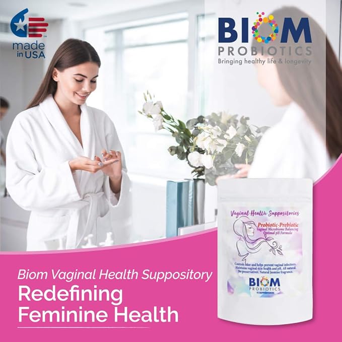 Biom Vaginal Probiotic Suppository: Natural Vaginal (5 Count)