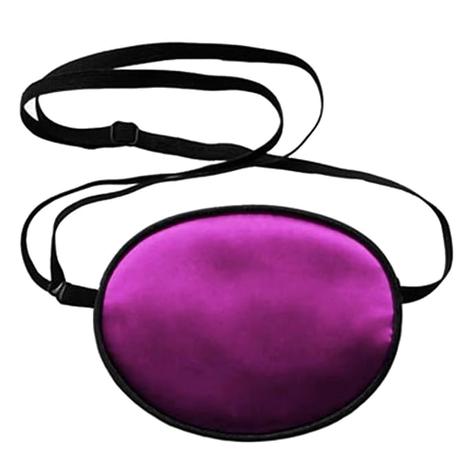 Silk Elastic Eye Patches,Amblyopia Strabismus No Leakage Lazy Eye Patches Adjustable Smooth Soft and Comfortable Visual Acuity Recovery Eye Patch for kids 2 Pack(Black and Pink)