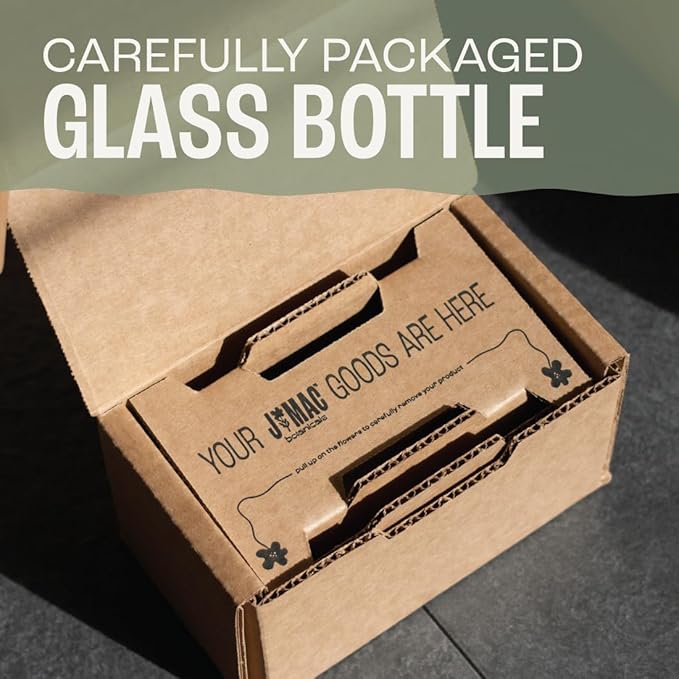 J MAC BOTANICALS, Organic Castor Oil Cold Pressed (Glass Bottle, 8 oz) pure unrefined, hexane free for face, skin, eyelashes, pack wraps, pads