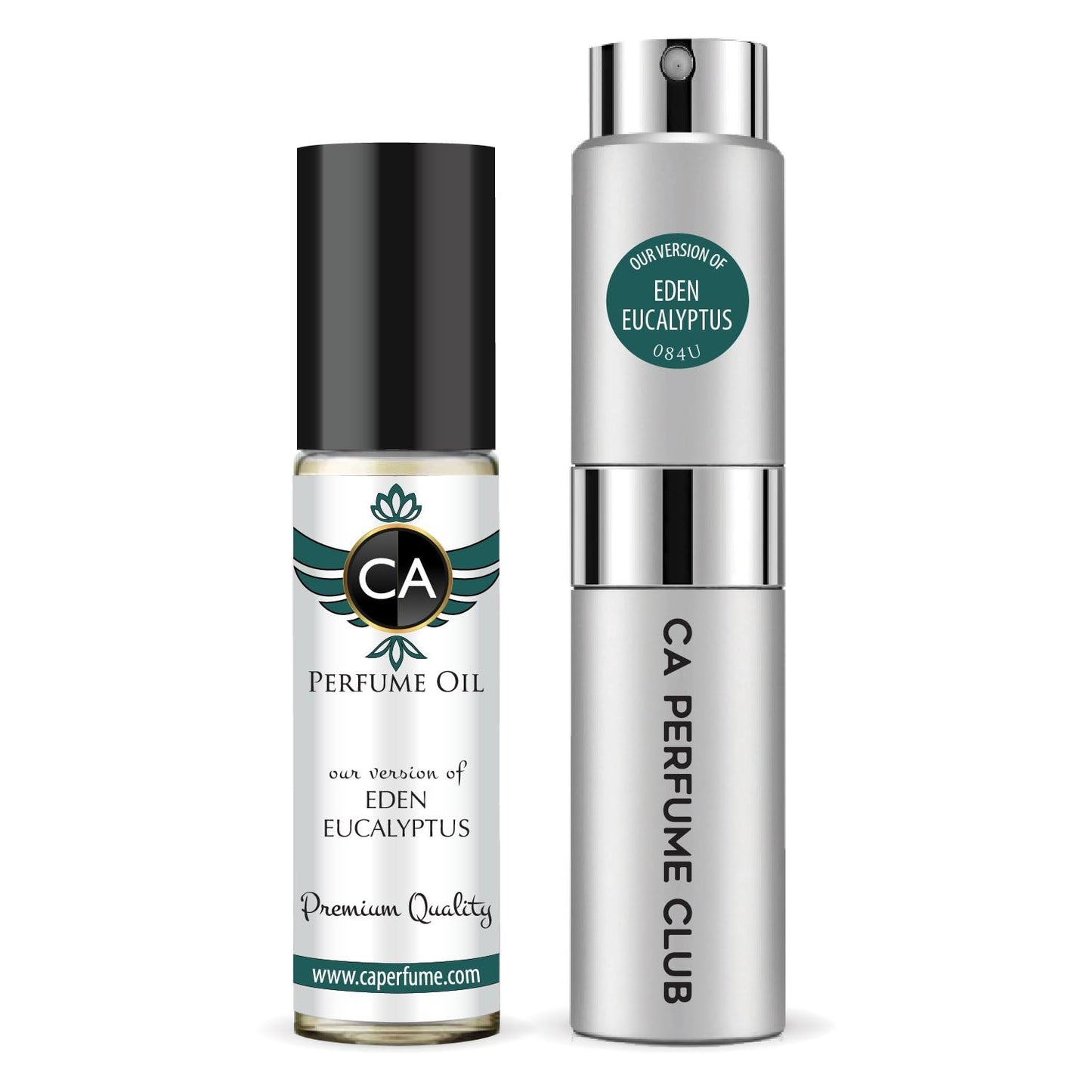 CA Perfume Duo Impression of Eden Eucalyptus For Women And Men Perfume Layering Set Long Lasting Travel Size EDP + Body Oil Roll-On Bottle 0.27 Fl Oz+0.33 Fl Oz