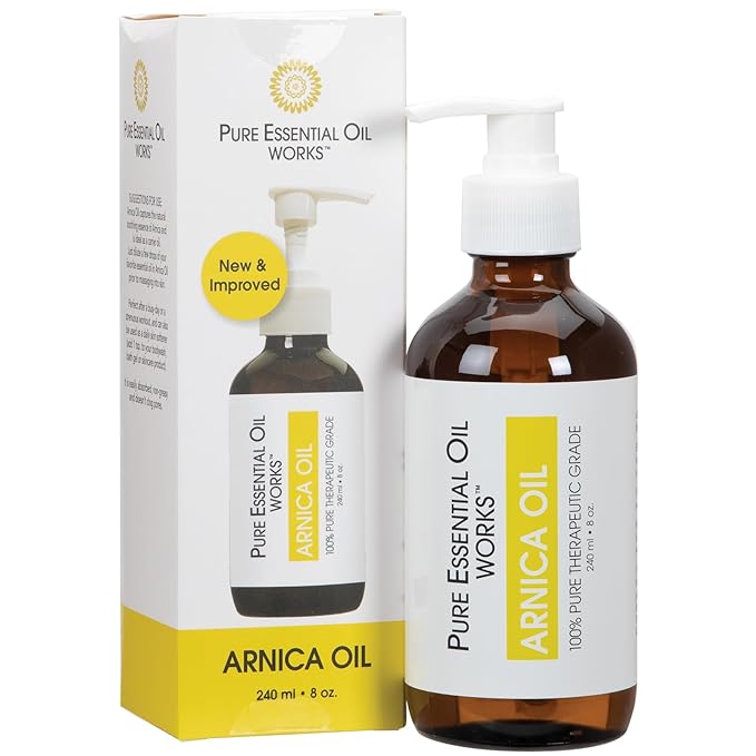 Arnica Oil, 100% Pure, Natural, Paraben-Free, 8 Ounces