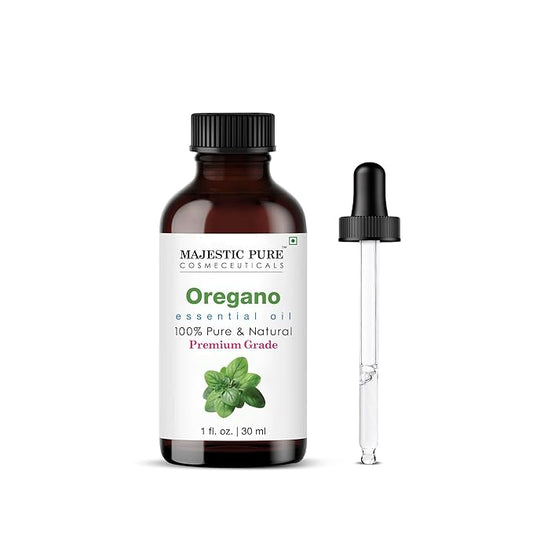 MAJESTIC PURE Oregano Essential Oil | 100% Pure and Natural Oregano Oil | Premium Grade Essential Oils for Hair Care, Home Diffusers, Skin, Aromatherapy, Massage and Humidifiers | 1 Fl Oz