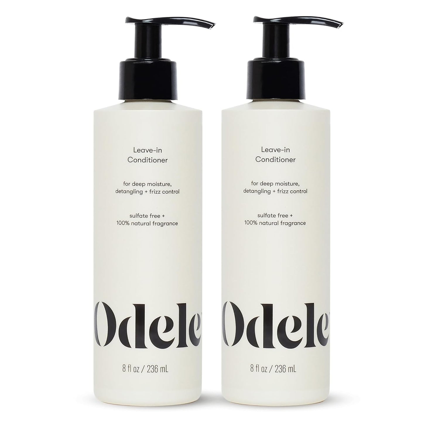 Odele Vegan Leave-In Conditioner, for Deep Moisture, Detangling, Frizz Control, Weightless Shine, and All Hair Types + Textures, 8 fl oz (2-Pack)