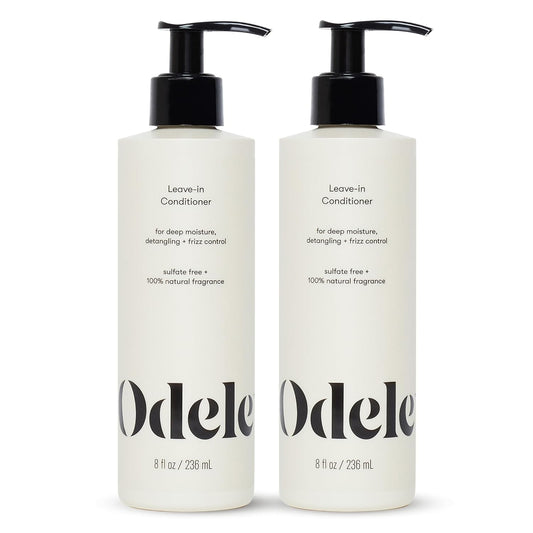 Odele Vegan Leave-In Conditioner, for Deep Moisture, Detangling, Frizz Control, Weightless Shine, and All Hair Types + Textures, 8 fl oz (2-Pack)