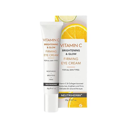 Neutriherbs Eye Cream Vitamin C Eye Gel for Dark Circles, Eye Bags, Puffiness, Eye Massage Under Eye with Hyaluronic Acid, 20g e/0.7 oz.