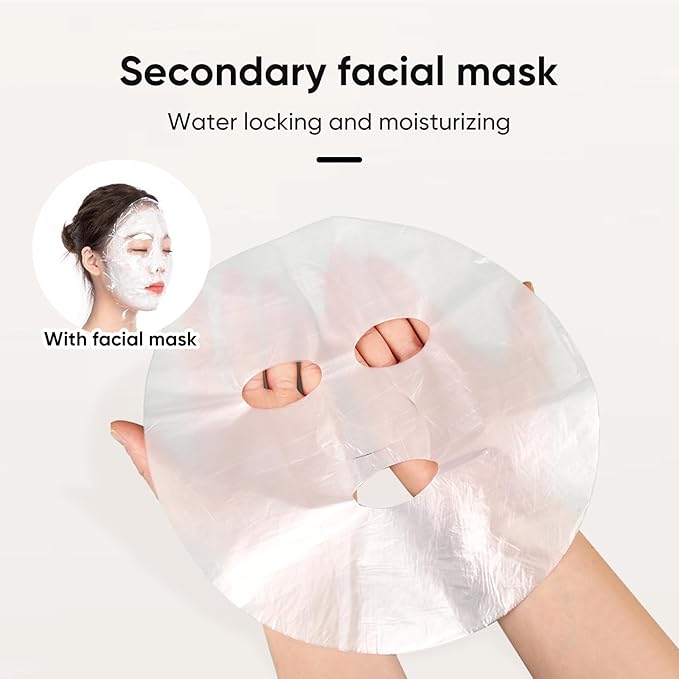 Hot Compress Face Towel Mask Set,Reusable Cold Hot Towel Beauty Skin Care Mask for Open Pores and Increase Blood Circulation,Also Spa Headband and Disposable Plastic Facial Mask.