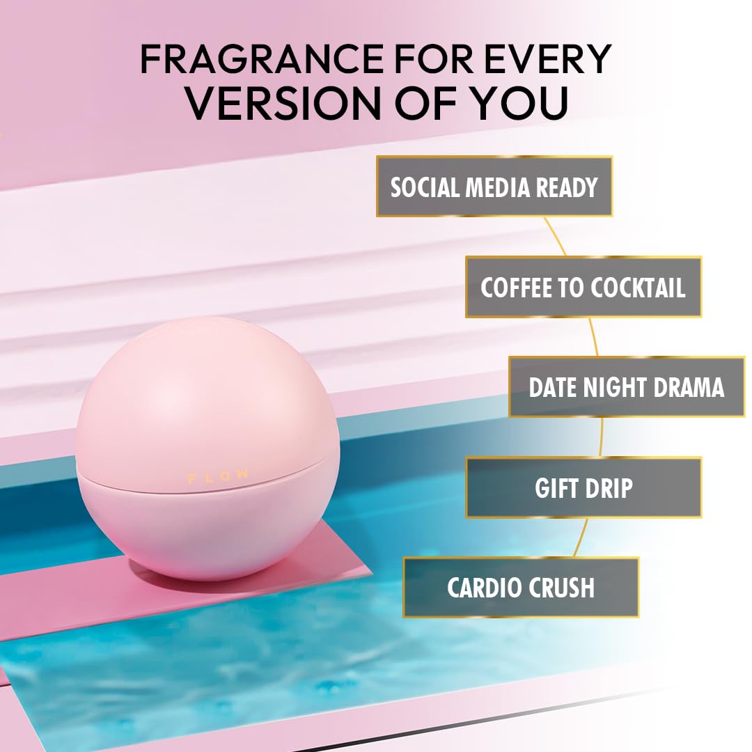 Eze FLOW Eau de Parfum for Women 75ML | Long-Lasting Luxury Perfume | Elegant Peach, Freesia & Rose | Warm Sandalwood, Musk & Vanilla Base | Premium Floral & Woody Fragrance | Captivating Scent | EDP