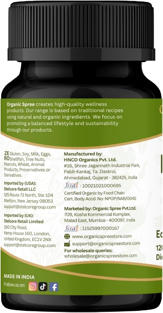 Bhringraj 120 Tablets | Eclipta Alba (Bhringraj) | USDA Organic Certified | Ayurvedic Hair Care | Organic and Natural 120tab - Pack of 3