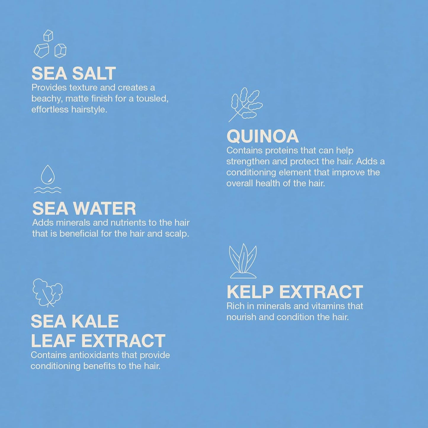 Jeff's Barbershop Sea Salt Texture Hair Spray, Sandalwood - Texturizing & Thickening Volumizer for Men & Women - Light Hold, Textured Finish for Body, Volume & Waves (3.4 fl oz/100ml)