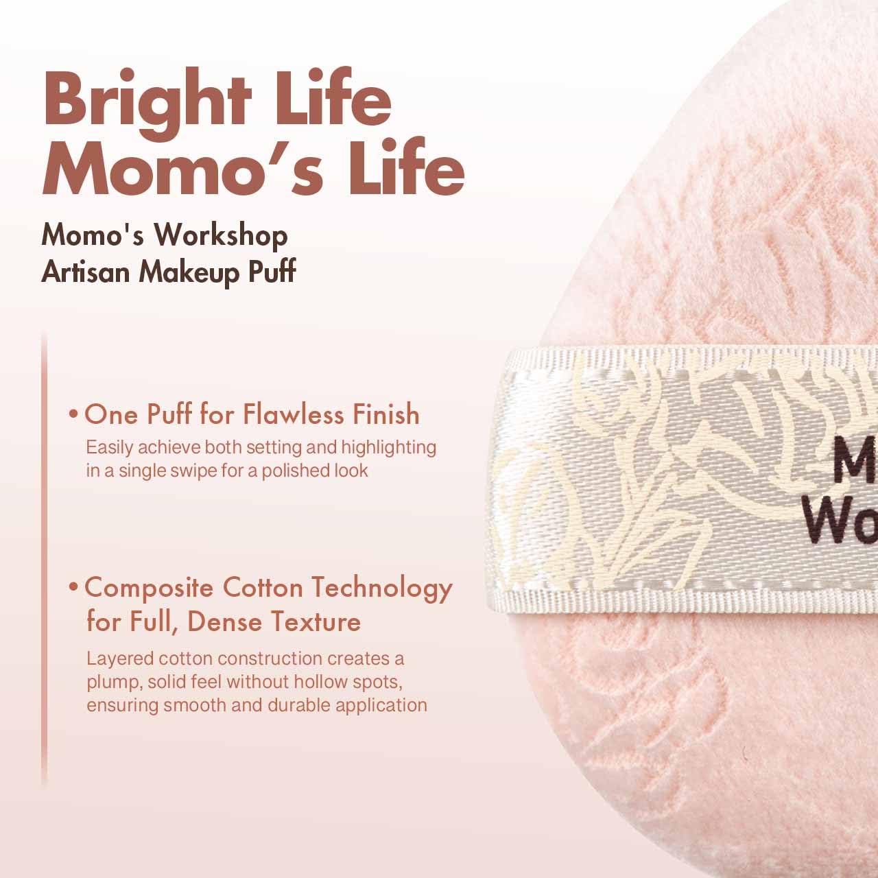 Pink Velvet Powder Puffs, Laser-Cut Rose Design, Dual-Sided, Travel Size & Wide M Size for Pressed Powder, Blush & Contour,5pcs Plush Puffs & Storage Case