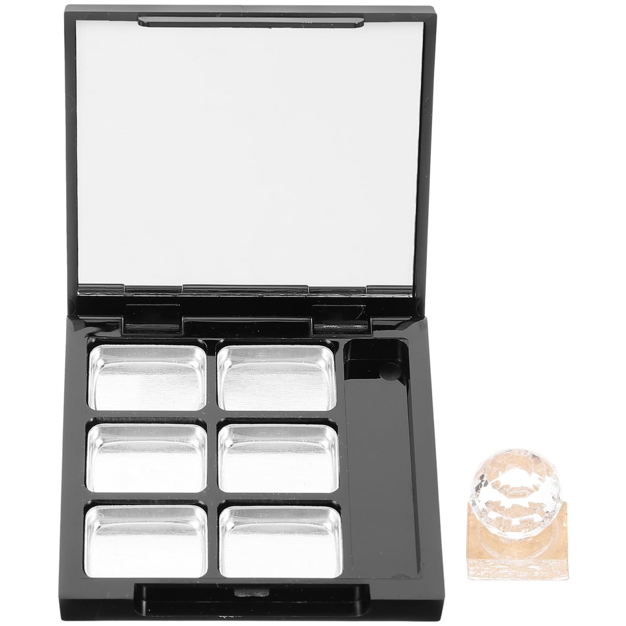 Healifty Empty Lipstick Palette Pan 6-grid Magnetic Eyeshadow Palette Boxes with Press Cosmetic Cream Tray Portable Small Makeup Compact Containers